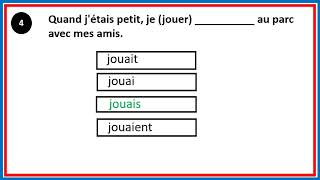 Test de français conjugaison  أسئلة متعددة الإختيارات لتصريف الأفعال الفرنسية [upl. by Methuselah]