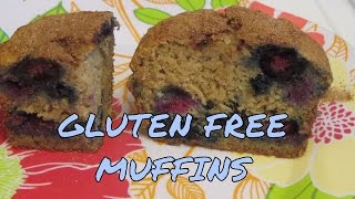 Banana Blueberry amp Applesauce Muffins  Gluten Free [upl. by Nnylrats]