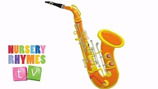 SAXOPHONE  Musical Instruments  Nursery Rhymes TV  Music For Kids [upl. by Annawyt672]