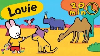 Louie dibujame los mamíferos  Compilación  Dibujos animados para niños [upl. by Edeline]