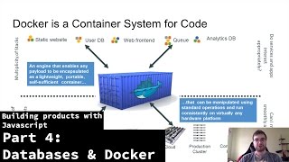 Building products with javascript  Part 4  Databases and Docker [upl. by Aleahpar]