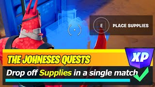 Receive your next objective at The Joneses amp Drop off Supplies Fortnite Chapter 3 Quest [upl. by Lammond]