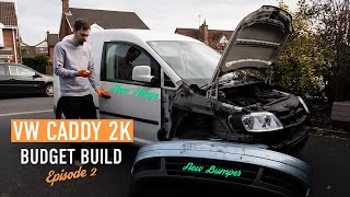 VW Caddy 2K Budget Build  Door Hinge amp VW Touran Bumper  Episode 2 [upl. by Kern394]