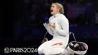 Poland earns first womens epee fencing medal against China  Paris Olympics  NBC Sports [upl. by Ahern]