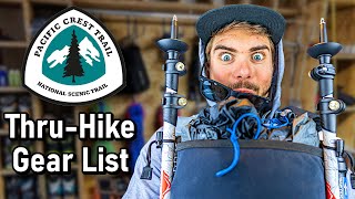 My Ultralight Gear List for the Pacific Crest Trail 10LBs  PCT 2022 [upl. by Florio]