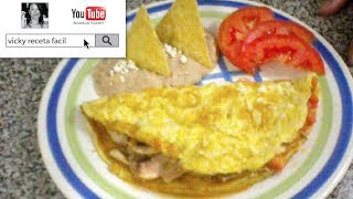 OMELETTE DE CHAMPIÑONES  Vicky Receta Facil [upl. by Hgielram]