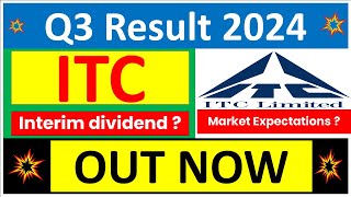 ITC Q3 results 2024  ITC results today  ITC Share News ITC Share latest news today  ITC Dividend [upl. by Leyes]