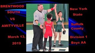 HD Middle School Wrestling Brentwood South vs Amityville [upl. by Ailliw]