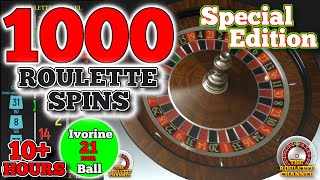 1000 Roulette Spins  Special Edition  Ivorine 21mm  Black Scoreboard  10 Watch Hours [upl. by Anert991]