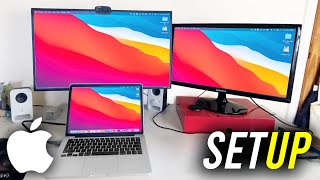 How To Setup Dual Monitors On Mac  Full Guide [upl. by Enylhsa706]