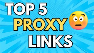 5 Best PROXIES For School 2024  New WORKING Sites For Chroomebook 2024 [upl. by Cooperman]