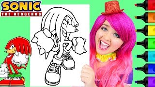 Coloring Knuckles Sonic The Hedgehog Coloring Page Prismacolor Markers  KiMMi THE CLOWN [upl. by Lazare419]