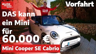 Mini Cooper SE Cabrio DAS kann ein Mini für 60000 Euro – Fahrbericht  auto motor und sport [upl. by Ainyt]