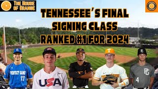 Tennessees Final Signing Class Ranked 1 for 2024 Tennessee Baseball [upl. by Tibold559]