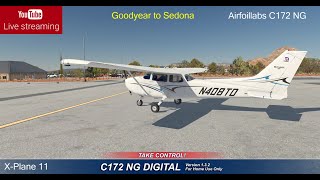 Airfoillabs C172 NG Digital from Goodyear to Sedona  XPlane 11 [upl. by Archibaldo]