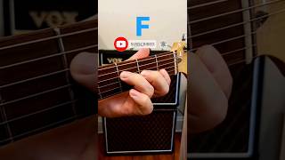 Guitar Lesson F chord shorts guitar guitarlesson beg shortvideo shorts ytshorts [upl. by Enneles]