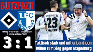 Scholles Blitzfazit  HSV 31 1 FC Magdeburg  09 Spieltag  Saison 20242025  141 [upl. by Newg]