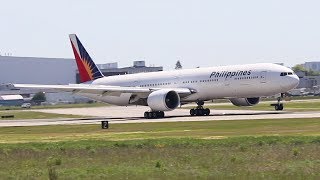 Philippine airline 777 landing YVR [upl. by Aelanej942]