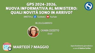 GPS 20242026 nuova informativa al Ministero quali novità sono in arrivo [upl. by Yenaled]