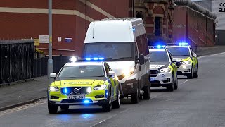 ARMED POLICE Escort Child Murderer with GUNS DRAWN from HMP Strangeways to Liverpool Crown Court [upl. by Dever]