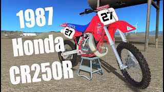 1987 Honda CR250 HRC  Taking it for a few fun laps aroun Peleta Raceway  MX Bikes Gameplay [upl. by Kuo584]