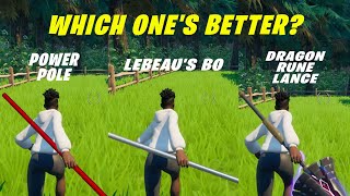 Lebeaus Bo Power Pole amp Dragon Rune Lance COMPARISON [upl. by Behka484]