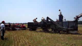 Wheatstock 9 Little K Harvest July 21011Marion Klutzkes Threshing Machine II [upl. by Johannah]