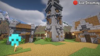 🔴  DONATHON  SOLO BUILD  MINECRAFT SURIVIVAL [upl. by Coffee450]