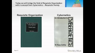 Requisite Organization and Requisite Variety Organizing Principles of Human Behavioral Complexity 1 [upl. by Faustena]