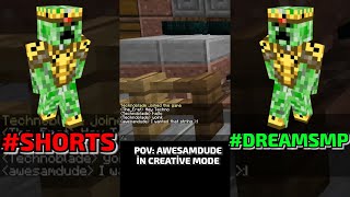 POV Awesamdude in Creative mode Dream SMP [upl. by Ahseyd]