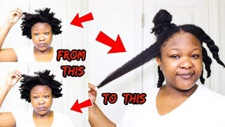 How I Get Longer Hair Without Heat How to Stretch Natural Hair [upl. by Alegnaoj]