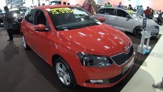 SKODA FABIA 3 DRIVE CORRIDA RED COLOUR FABIA 2017 WALKAROUND AND INTERIOR [upl. by Rodl]