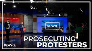 Multnomah County DA Debate Holding protesters accountable for trespassing damaging property [upl. by Enamart]