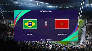 Morocco vs Brazil match l World Cup 2024 qualifiers l Achraf Hakimi vs Neymar PES [upl. by Ahsinroc]