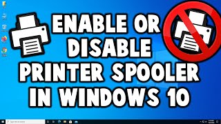 How to Enable or disable Print Spooler Service in Windows 11  10 [upl. by Wittenburg]