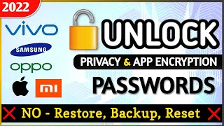 How to Unlock Privacy Passwords without losing Data  Secret Trick  No Backup amp Reset  NonRoot [upl. by Zerimar]