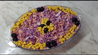 Sousou Cuisine How to make coleslaw  salade de chou  كيفية تحضير سلطة الكرمب [upl. by Mayce604]