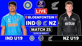 U19 World Cup Live India vs New Zealand U19 Live  IND U19 vs NZ U19 Live Commentary  1st Innings [upl. by Chara7]