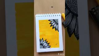 Doms art review drawing art brushpen skacrylicpaintings pencildrawing sunflower [upl. by Leinaj952]