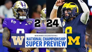 National Championship SUPER PREVIEW No 1 Michigan vs No 2 Washington I CBS Sports [upl. by Spring104]