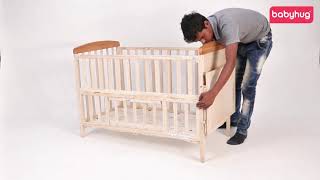 Babyhug Kelly Baby Wooden Cot With Bassinet [upl. by Harod308]