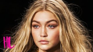 Gigi Hadid Suffers Major Nip Slip At Milan Fashion Week [upl. by Essilem]