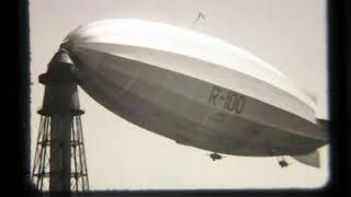 1930 Amateur Film  His Majestys Airship R100 in St Hubert Quebec Canada August 1930 [upl. by Plank650]