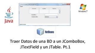 JAVA  Traer datos desde una BD a un control JComboBox JTable y JTable Pt1 [upl. by Johst]