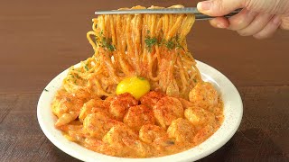 레스토랑 안부러운 새우듬뿍 크리미 파스타 만들기  원팬파스타  새우로제파스타  Shrimp Creamy Pasta Rose Pasta [upl. by Odraner112]