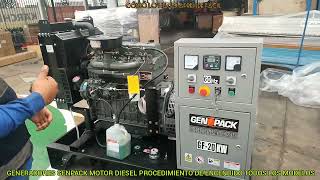 GENERADORES GENPACK MOTOR DIESEL PROCEDIMIENTO DE ENCENDIDO TODOS LOS MODELOS [upl. by Howarth511]