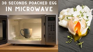 How to poach an egg in the microwave  30 seconds poached eggs  easy poached eggs  microwave eggs [upl. by Linnette]