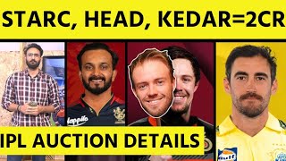 IPL AUCTION 2024 STARC amp HEAD RETURN DEBUT FOR RACHIN FULL DETAILS PLAYERS LIST BASE PRICE [upl. by Lerat210]