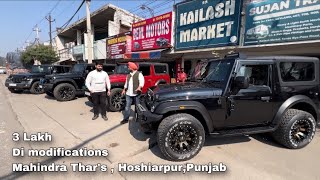 3 LAKH DI Modification  Mahindra Thar  Many More Accessories For Cars  Behl MotorsHoshiarpur Pb [upl. by Eladnar]