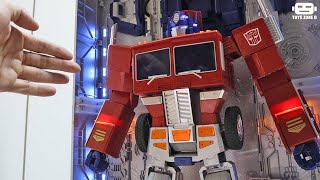 Worlds First Unbox AutoTransform Optimus Prime Trailer with Roller by Robosen [upl. by Nednil370]